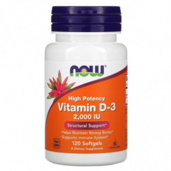 NOW Vitamin D3 2000 IU 120 kaps.