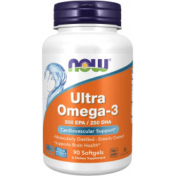 NOW Ultra Omega 3 500EPA/250 DHA 90 kaps.