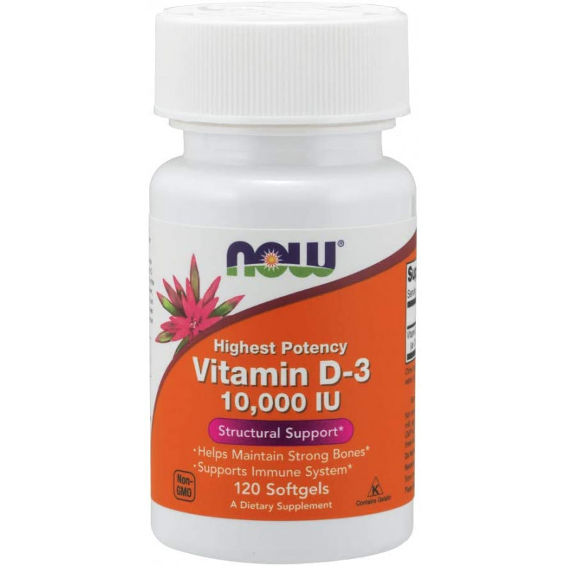 NOW Vitamin D3 10.000 IU 120 kaps.