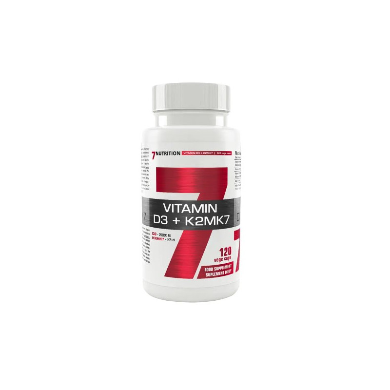 7 Nutrition Vitaminas D3 + K2 Mk7 120kaps.