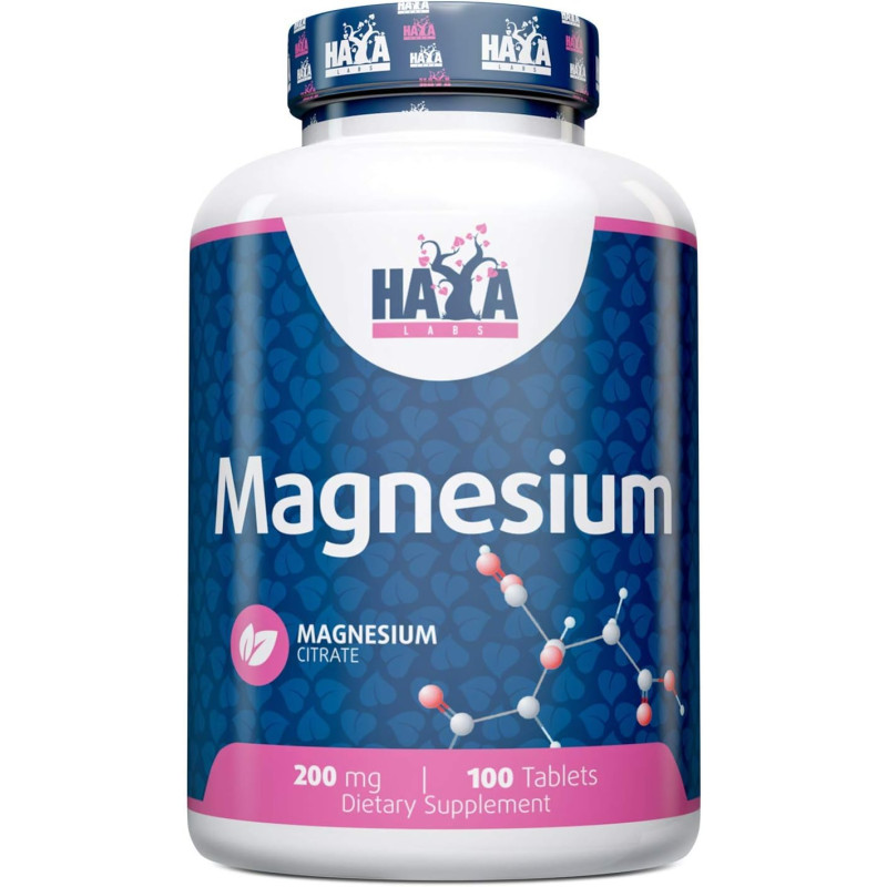 Haya Labs Magnesium Citrate 200 mg 100 tabl. magnis