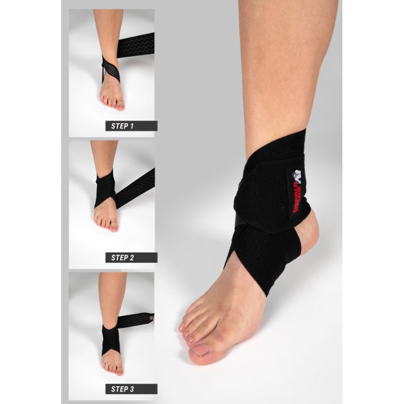 Gorilla Wear Ankle Wraps Black raiščiai čiurnai