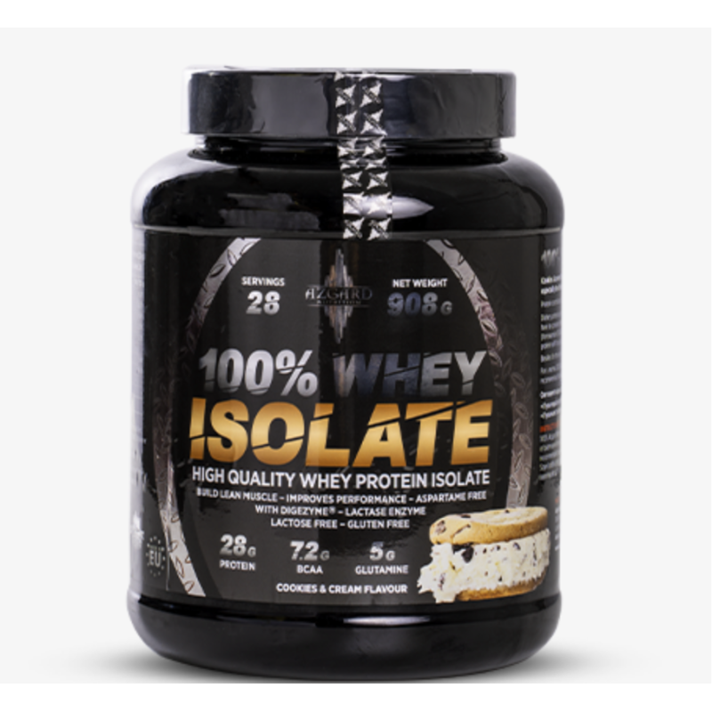 Azgard 100% Whey Isolate 908 g Baltymų Izoliatas, Lactose Free