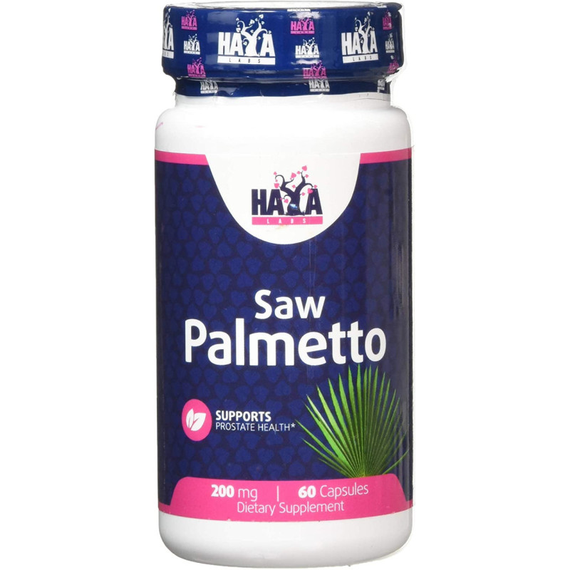 Haya Labs Saw Palmetto (Gulsèioji serenoja) 200 mg 60 kaps.