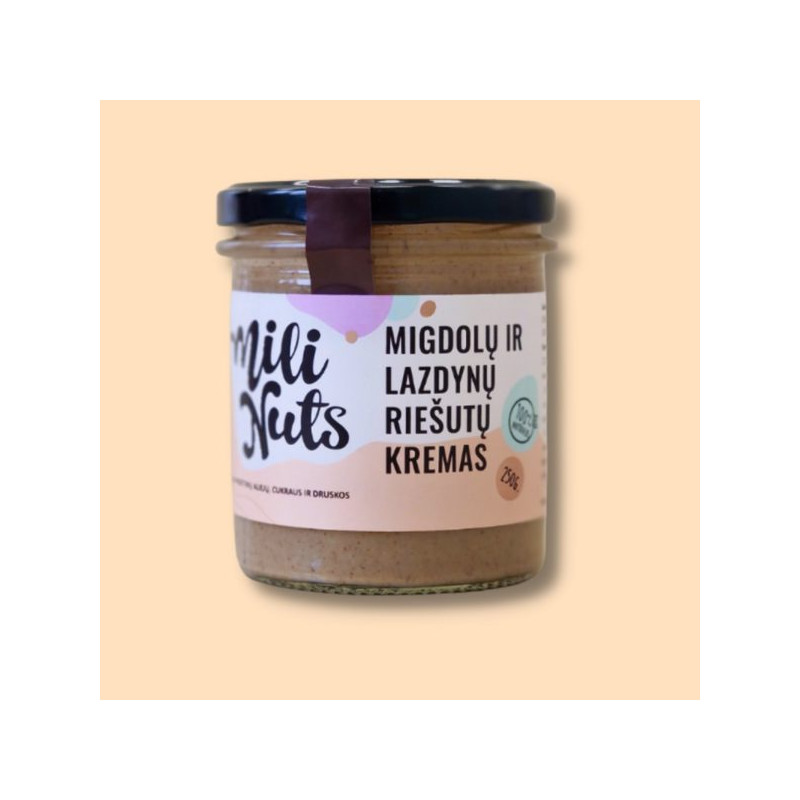 Mili Nuts Migdolų ir lazdynų riešutų kremas