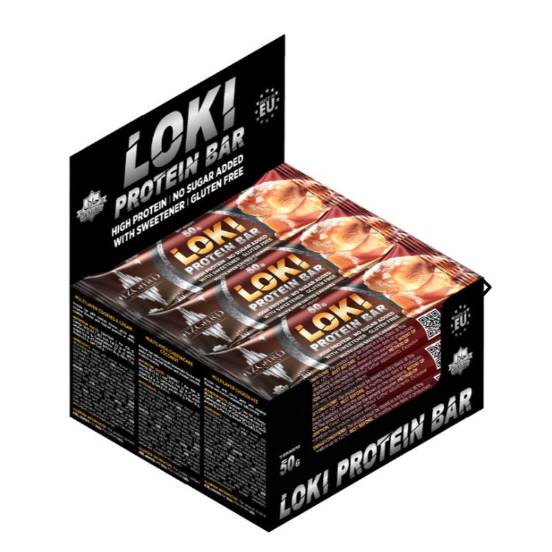 Azgard Loki Protein Bar Multilayer 50 g dėžutė x12 vnt