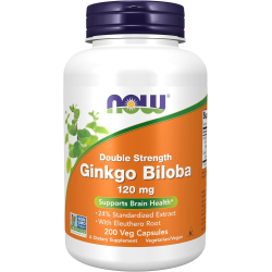 Now Ginkgo Biloba Double Strength 120 mg 100 kaps.