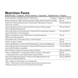 7 Nutrition Vitamin B Complex B50 Methyl 120 kaps.